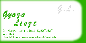 gyozo liszt business card